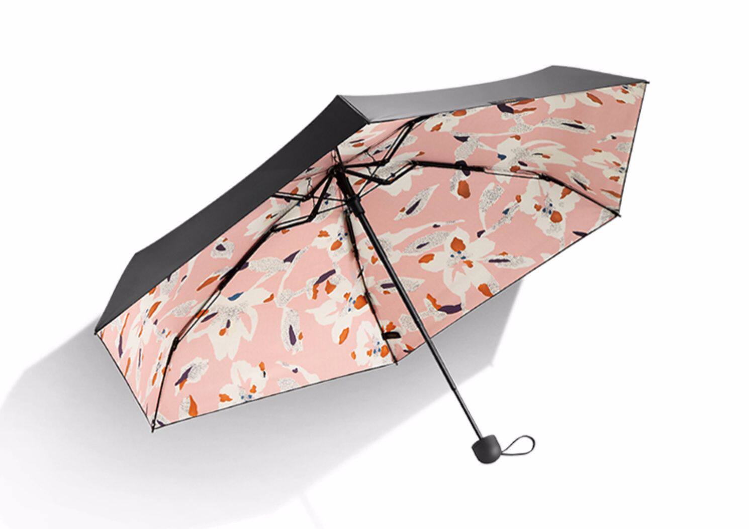 蕉下伞焦下小黑伞太阳伞女防晒伞防紫外线五折伞胶囊雨伞晴雨两用