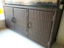 Balcony Changing Shoes stool Domestic door can be sat on the storage stool in the door Shoe cabinet Bench Outdoor Rattan of the stool Waterproof