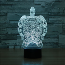 Turtle VII Colored Led Small Night Light Battery with USB plug in the bedroom Bedroom Bedside Headlights Vision Ambiance Lamp Home Decoration Lamp