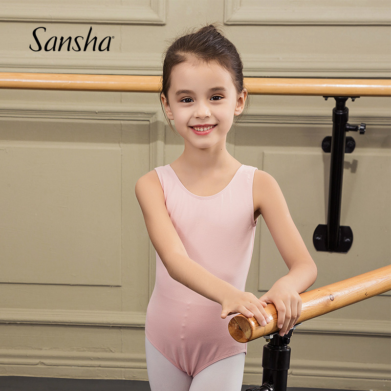 Sansha French Sansha Children's Dance Costume Sling Ballet One-Piece Performance Costume Girls Dance Practice Suit