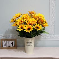 Simulation flower sunflower high-end silk flower fake flower decoration living room home decoration table bay window vase dried bouquet