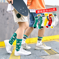 Socks men and women wear the same tube socks cotton ins trend Autumn and winter street trend brand high tube stockings lovers sports