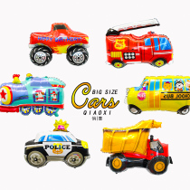 Car theme styling decoration baby year cartoon balloon boy birthday party balloon scene layout