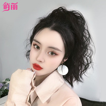 Wig female long hair corn hot ponytail wig female short Net red wig ponytail clip long curly hair braid