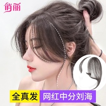 Fake Liu Haifemale Natural Untraced Forehead on both sides of the network red in the whole real person hair hairline wire