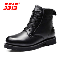 Imported calfskin mid-barrel wool boots Jihua 3515 original military winter and spring high-end quality mens boots