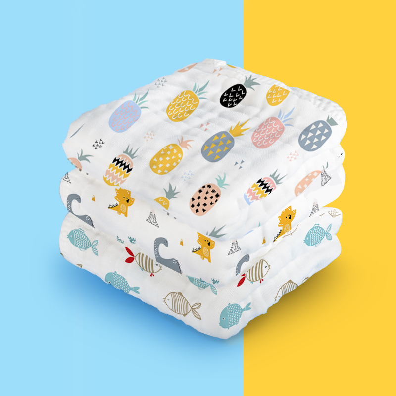 baby gauze towel, cotton, super soft orn handkerchief, face towel, children's small square towel, baby toddler saliva