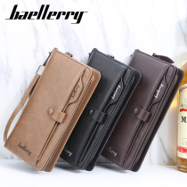 Wallet Men Long style Multi-position Business Leisure Large capacity phone Buckle Youth Drivers License Zipper Leather Clip