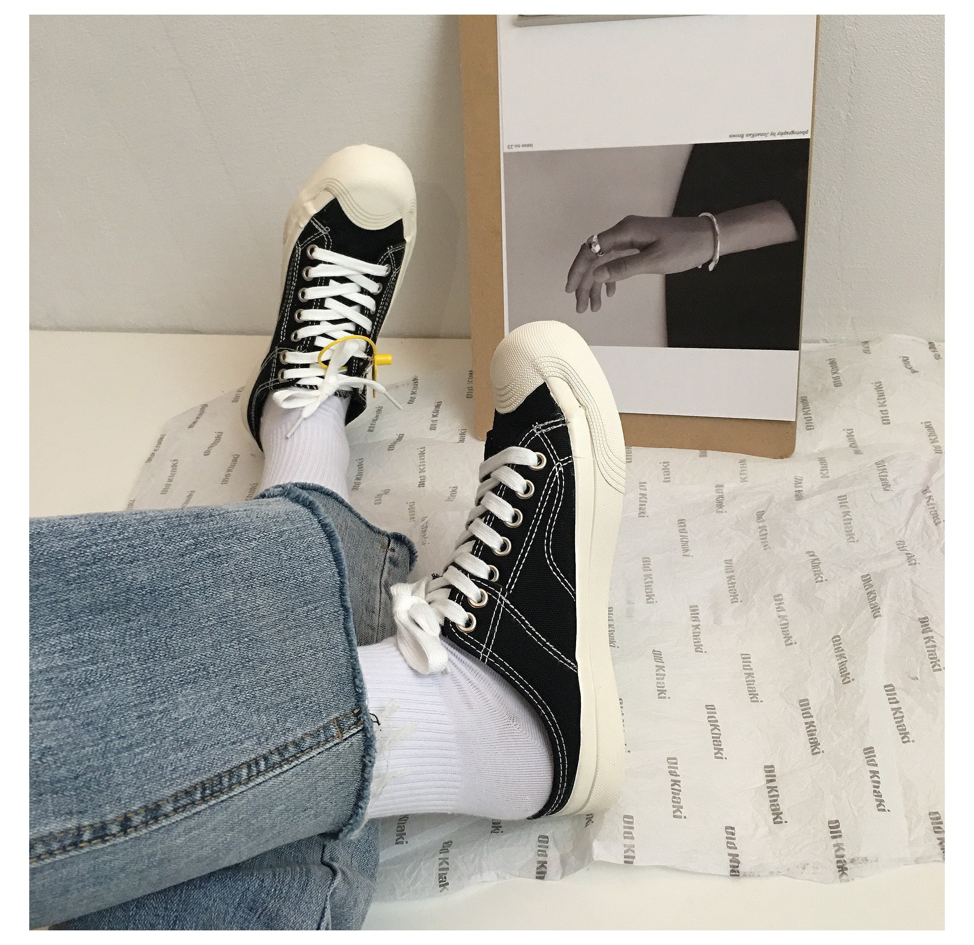 踩脚两穿小白鞋2020新款女鞋贝壳头帆布鞋女夏季百搭一脚蹬懒人鞋