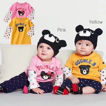 (Black Bear * hot sale long sleeve t-shirt) 2021 autumn boys and girls Baby Cotton soft long sleeve T-shirt