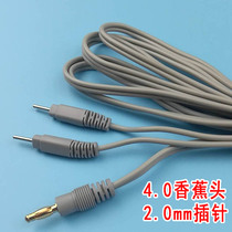 4 0 Banana head electrotherapy instrument wire extended connection wire electric acupuncture electrode sheet Kangbenlong Y6A accessories electrode wire