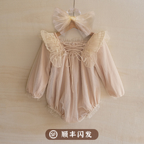 Baby Girls' Birthday Dress Autumn Clothes Baby Bag Hundred Years Banquet Clothes Spring Autumn Princess Girls Hundred Days Harvest