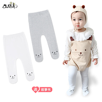 Baby beat bottom pants spring autumn season baby Even pants socks pants outside wearing boy girl pants baby boy foreign air