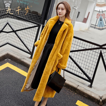 Mink coat winter fur women mink coat stand collar long mink fur new fur coat