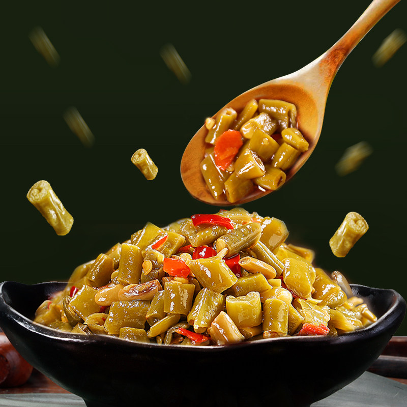 梅州特产即食酸豆角酸爽开胃下饭泡菜