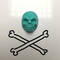 Biindizi Hubei Zhushan original mine turquoise live room selection materials can be customized turquoise skull ring surface