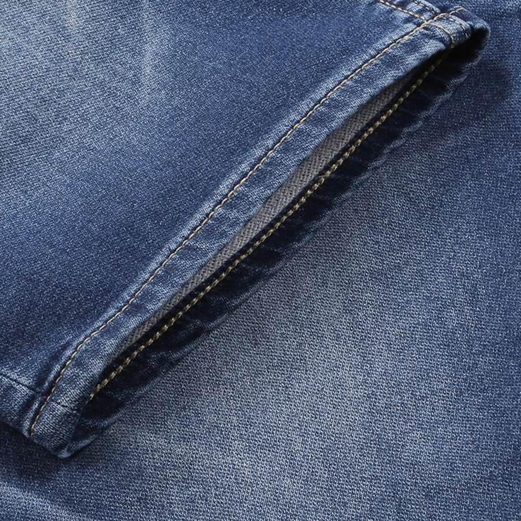 真维斯男装 2015夏装新款 复古时尚弹性舒适针织牛仔及膝短裤