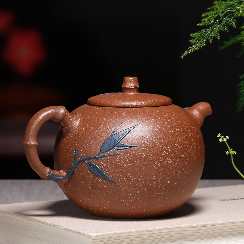 Mingyuan tea pot of yixing it pure manual undressed ore authentic down slope mud bamboo kung fu tea pot teapot tea set