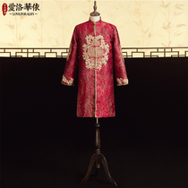 Xiuhe clothing mens style 2021 new winter groom Xiuhe clothing Chinese dragon and phoenix coat mens wedding dress men