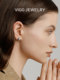 Vigg Small Silver Bean Gold Earring for Women 925은 바늘과 귀 피어싱 다목적 패션 인기있는 귀걸이 간단한 틈새 디자인 Vigg Small Silver Bean Gold Earring for Women 925은 바늘과 귀 피어싱 다목적 패션 인기있는 귀걸이 간단한 틈새 디자인