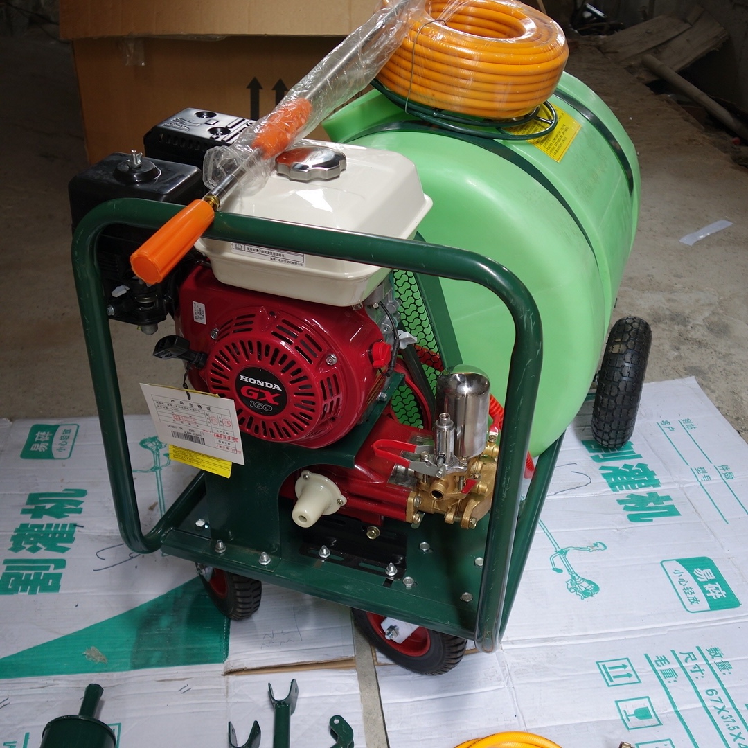 本田打药机手推式160升300升高压电动农用汽油机洗车喷药杀虫喷雾