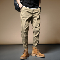 Jeans Mens Chaoty Ruffles Pants Men 90% Chunqiu Han Edition Loose Bunny Pants Inlenwide Leg Casual Long Pants