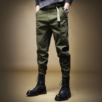 Jereno casual pants male tide brand handsome winter overalls male loose Harlan Korean version of the tide cone pants