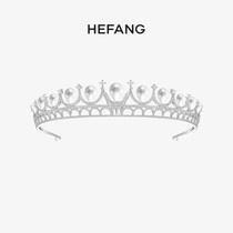 HEFANG wedding jewelry Maria crown Zhou also has the same French super fairy bride wedding dress crown hair customization