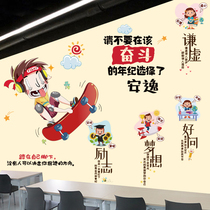 Self-adhesive childrens room layout Student bedside bedroom wall sticker decoration Creative inspirational wall sticker wallpaper