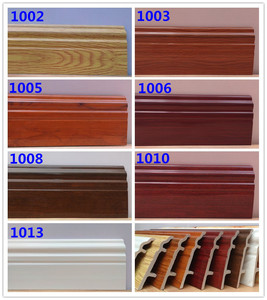 8-10厘米5-6mm厚踢脚线pvc高分子白料环保包邮送配件地脚线条地板
