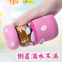 Advertising cup custom logo mushroom glass water cup opening promotional gift cup printed cup female