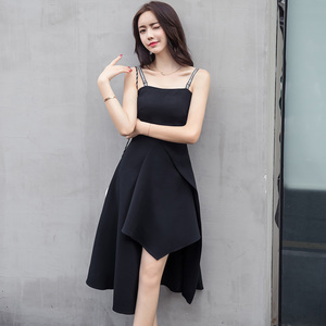 A-line Japanese and Korean Slim New suspender dress