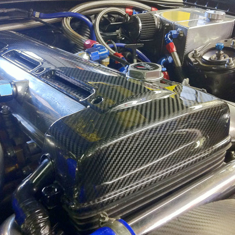 适用于丰田supra改装 mk4 2jz碳纤维引擎盖牛魔王发动机内盖93-9