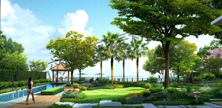 2019室外景观ps效果图psd分层后期素材 公园广场建筑配景苏州园林