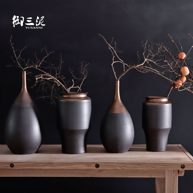 Large vases, jingdezhen ceramic I and contracted Europe type Nordic furnishing articles villa living room window flower arrangement suits for