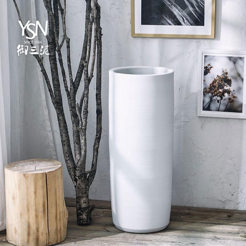 Royal three Nordic green plant big mud creative furnishing articles I and contracted white ceramic vase flowerpot flower bed decoration
