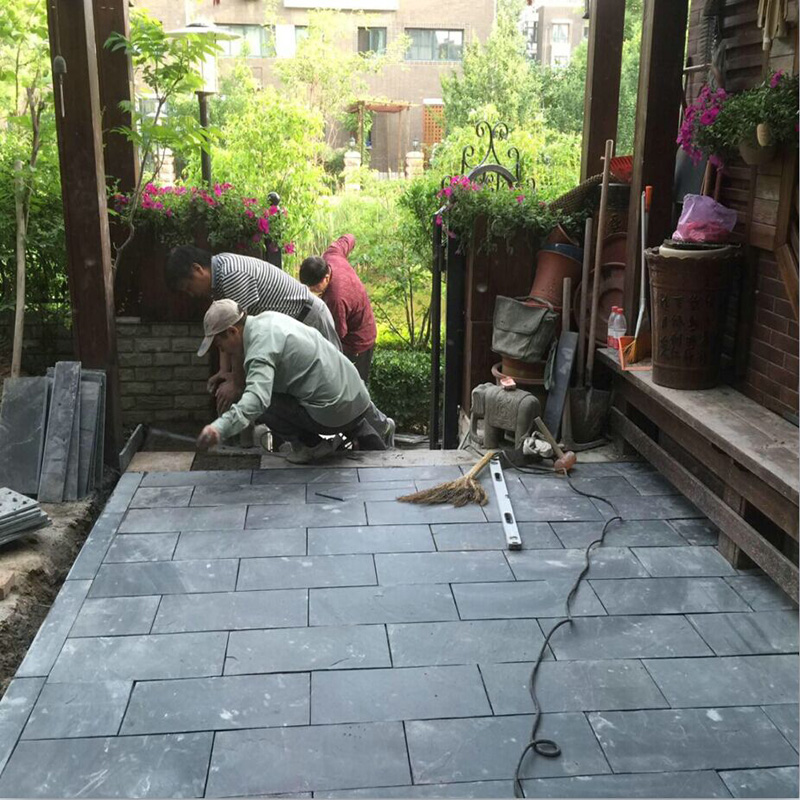 天然青石板仿古文化石青砖茶楼酒店防滑地板花园阳台庭院中式地砖