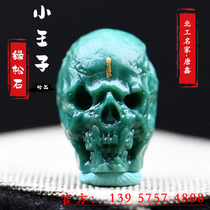 Guangzhai turquoise evil spirit carving pieces Evil spirit hand string Tang Xin works play King Kong Buddha beads accessories accessories