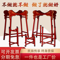 Buffalo drum China red drum drum battle drum drum drum drum to the wheel metal drum stand vertical drum rack