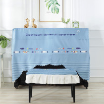 New printed cartoon piano cover full cover Yamaha piano half cover modern fresh and simple in the open dustproof