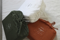 I love linen · Natural simple export tail single 100% enzyme washed solid color linen bed four-piece set 1 8