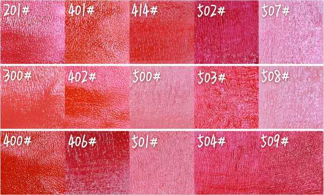 给你推荐几个 armani 红管唇釉的大热色号. #500 blush 淡粉衬裙.