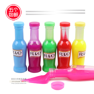 五个包邮沙皮胶鼻涕泥可乐瓶沙皮胶水晶泥果冻