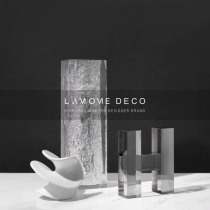 Simple modern light luxury acrylic vase living room table transparent ice texture crystal flower arrangement ornaments