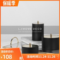 Simple modern golden round cover fine sand pattern decorative box light luxury desktop ornaments jewelry box interior home decoration