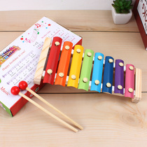 7080 post children Puzzle Music Toy Hands Knocks Wooden Eight Harmonica Babies Young Children Early Teach Musical Instruments Xylophone