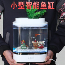 Small smart fish tank with oxygen-free water mute creative desktop ecological home living room exquisite mini small