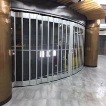 Folding door manual push-pull crystal door China supply Aluminum alloy transparent sliding door Hong Kong sliding door partition door customization