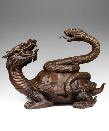 吉祥黄铜玄武摆件龟蛇玄武摆设玄天上帝真身金钱玄武大号工艺礼品