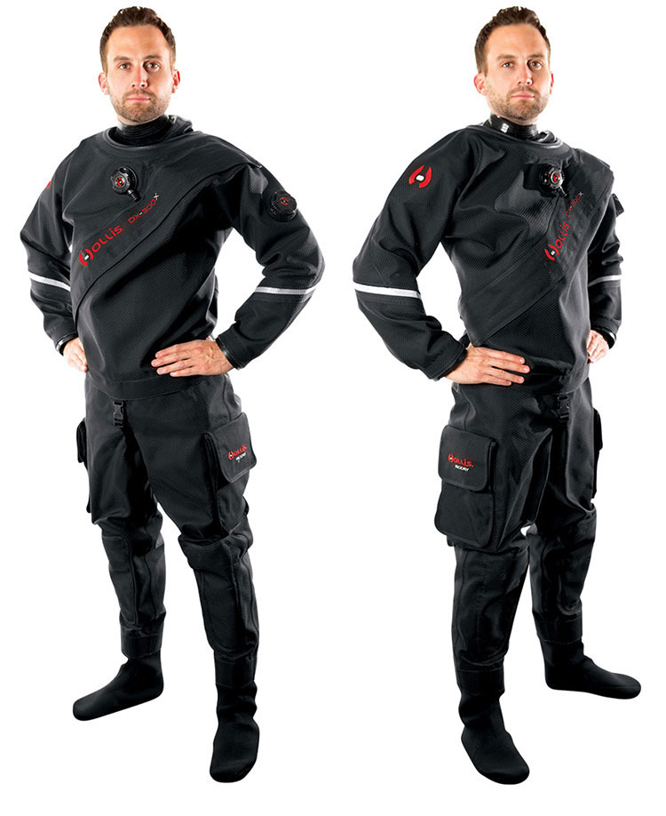 中国潜水装备网意大利hollisdx300x水肺干衣男女干式潜水服技潜超弹